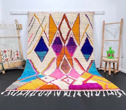 AsalaVibes-Authentic-Moroccan-Handcrafted-Rugs-Product-Azilal-Rugs-Custom-Azilal-Colorful-Moroccan-Pink-Rug-1