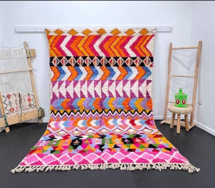 AsalaVibes-Authentic-Moroccan-Handcrafted-Rugs-Product-Beni-Ourain-Rugs-Custom-Rugs-Custom-Beni-Ourain-Charming-Pink-And-Multicolored-Moroccan-Rug-1