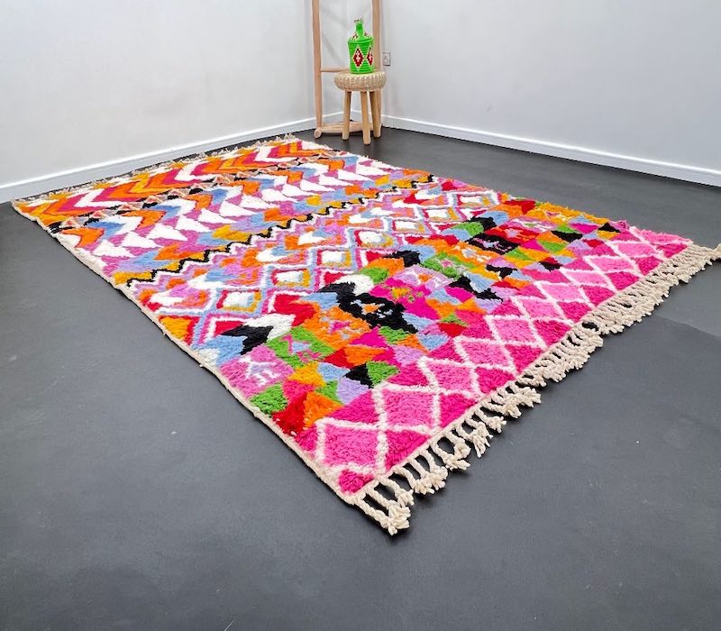 AsalaVibes-Authentic-Moroccan-Handcrafted-Rugs-Product-Beni-Ourain-Rugs-Custom-Rugs-Custom-Beni-Ourain-Charming-Pink-And-Multicolored-Moroccan-Rug-2