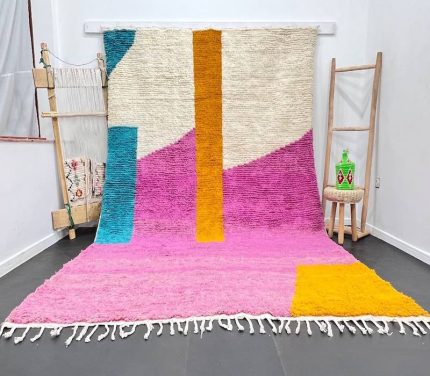 AsalaVibes-Authentic-Moroccan-Handcrafted-Rugs-Product-Beni-Ourain-Rugs-Custom-Rugs-Custom-Multicolor-Beni-Ourain-Moroccan-Check-Rug-1