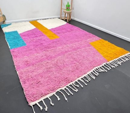 AsalaVibes-Authentic-Moroccan-Handcrafted-Rugs-Product-Beni-Ourain-Rugs-Custom-Rugs-Custom-Multicolor-Beni-Ourain-Moroccan-Check-Rug-2
