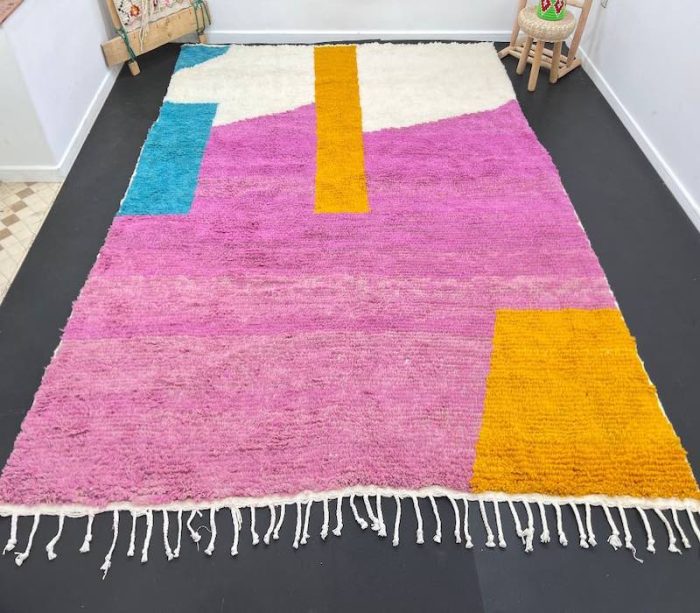 AsalaVibes-Authentic-Moroccan-Handcrafted-Rugs-Product-Beni-Ourain-Rugs-Custom-Rugs-Custom-Multicolor-Beni-Ourain-Moroccan-Check-Rug-3